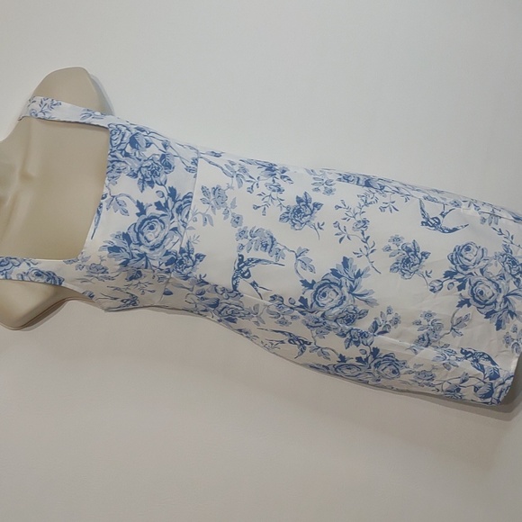 Floral Blue Rose Spring Sun Summer Dress Size Medium - Picture 8 of 11